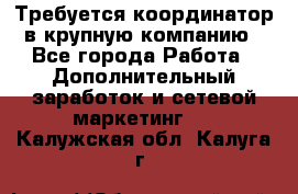 Требуется координатор в крупную компанию - Все города Работа » Дополнительный заработок и сетевой маркетинг   . Калужская обл.,Калуга г.